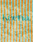 【Online limited 】printed tote bag (Orange stripe)
