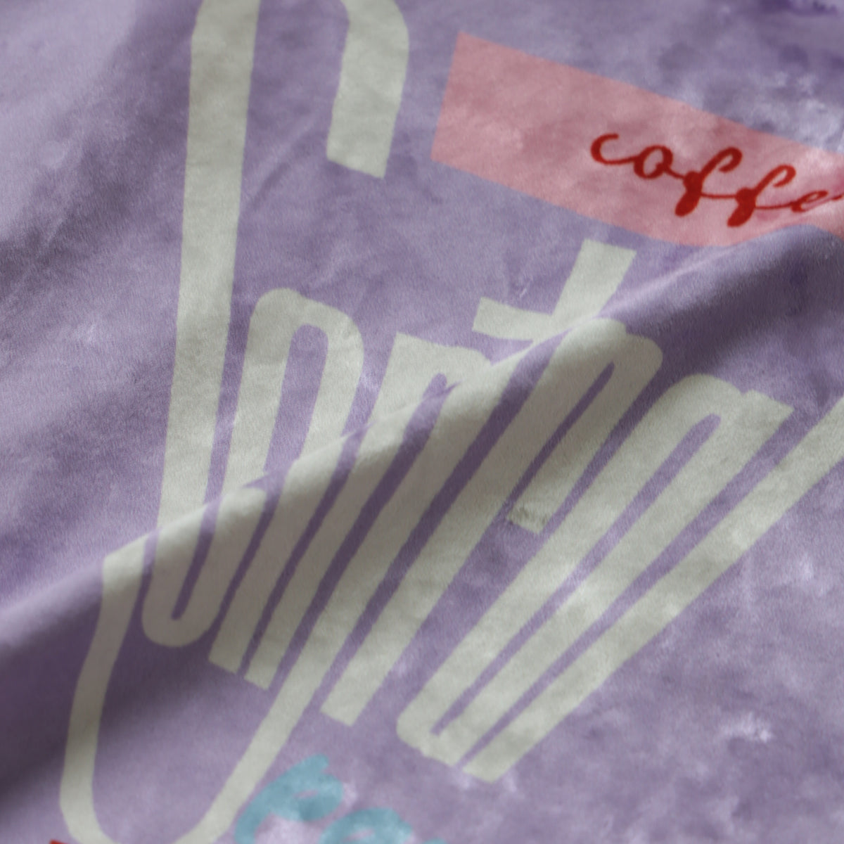 【Online limited 】printed tote bag (LAVENDER)