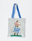 【Online limited 】printed tote bag (IVORY×BLUE)
