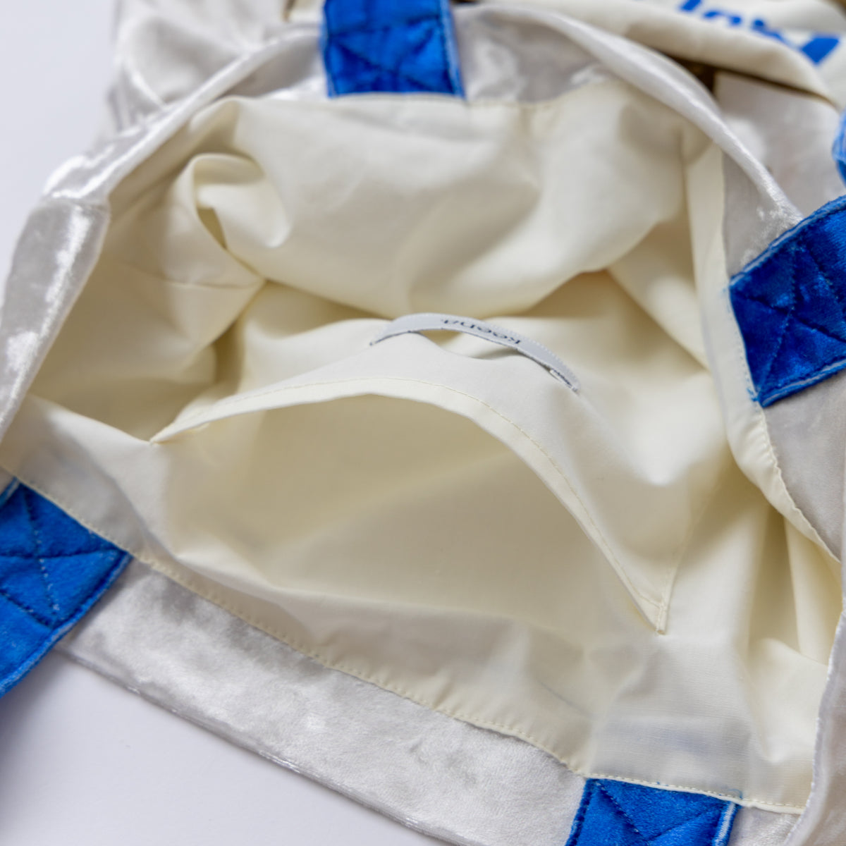 【Online limited 】printed tote bag (IVORY×BLUE)