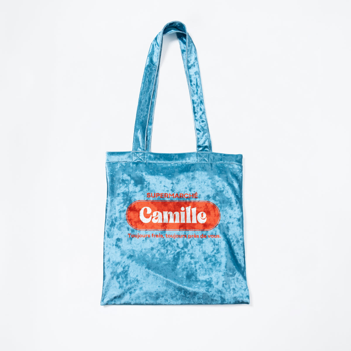 【Online limited 】printed tote bag (Blue)