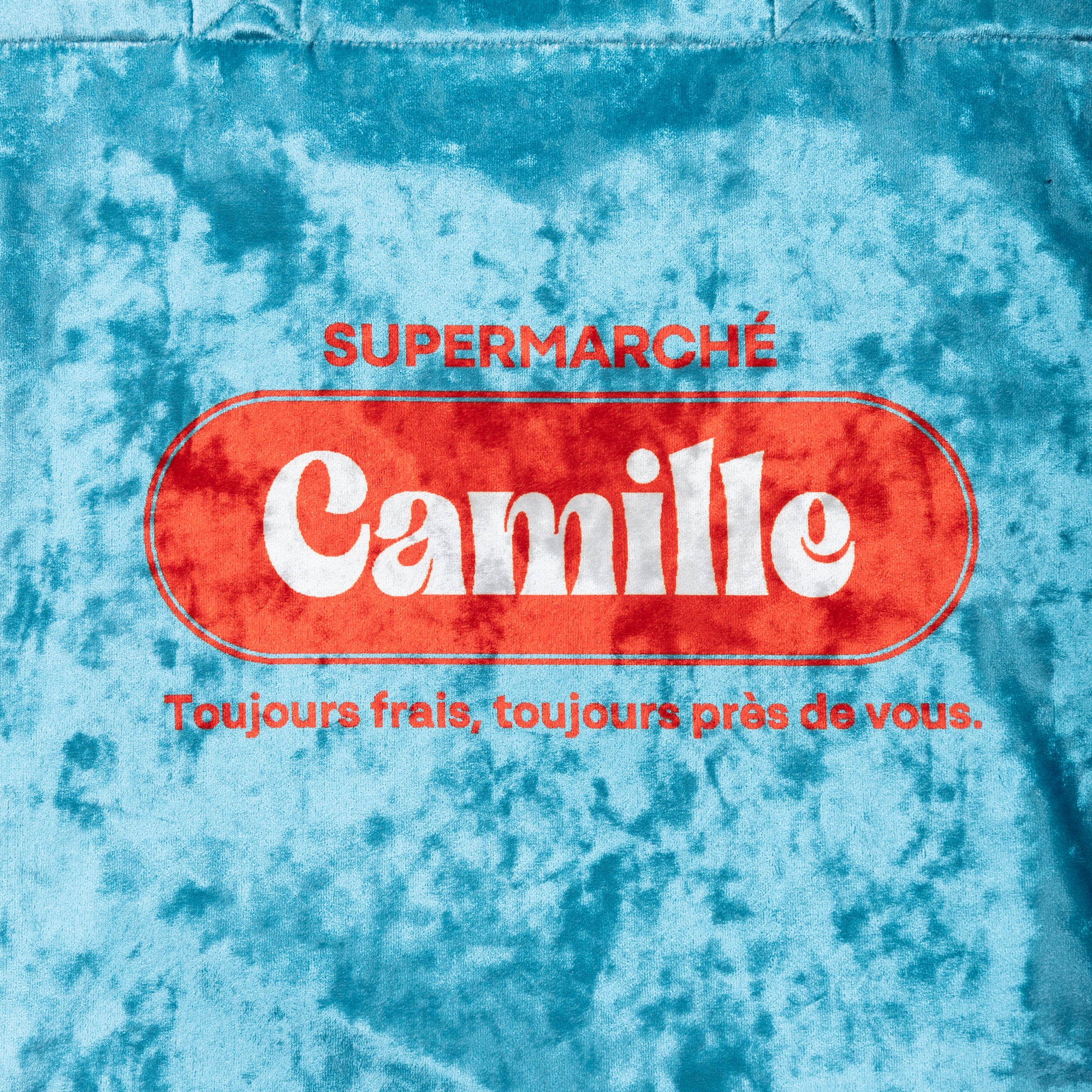 【Online limited 】printed tote bag (Blue)