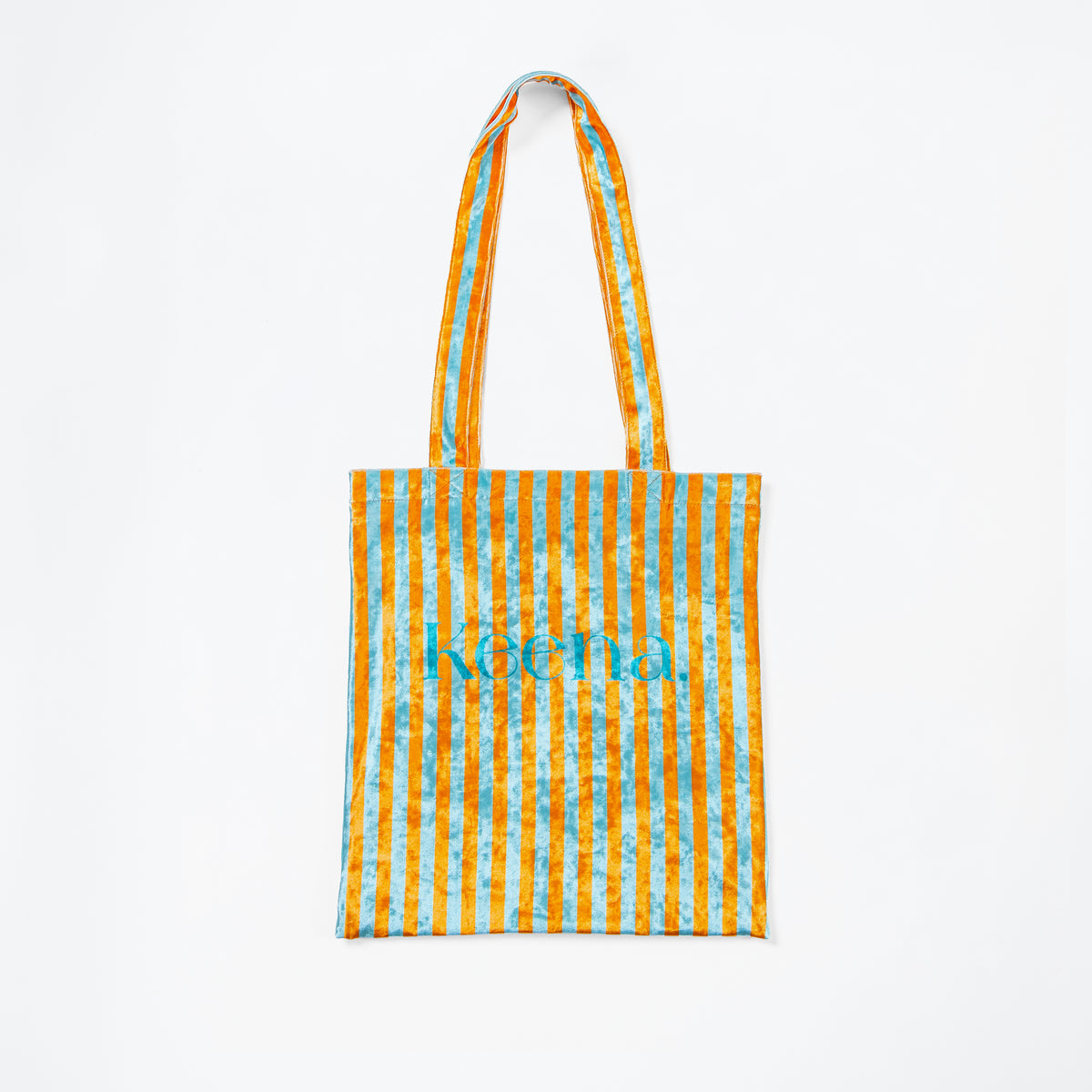 【Online limited 】printed tote bag (Orange stripe)