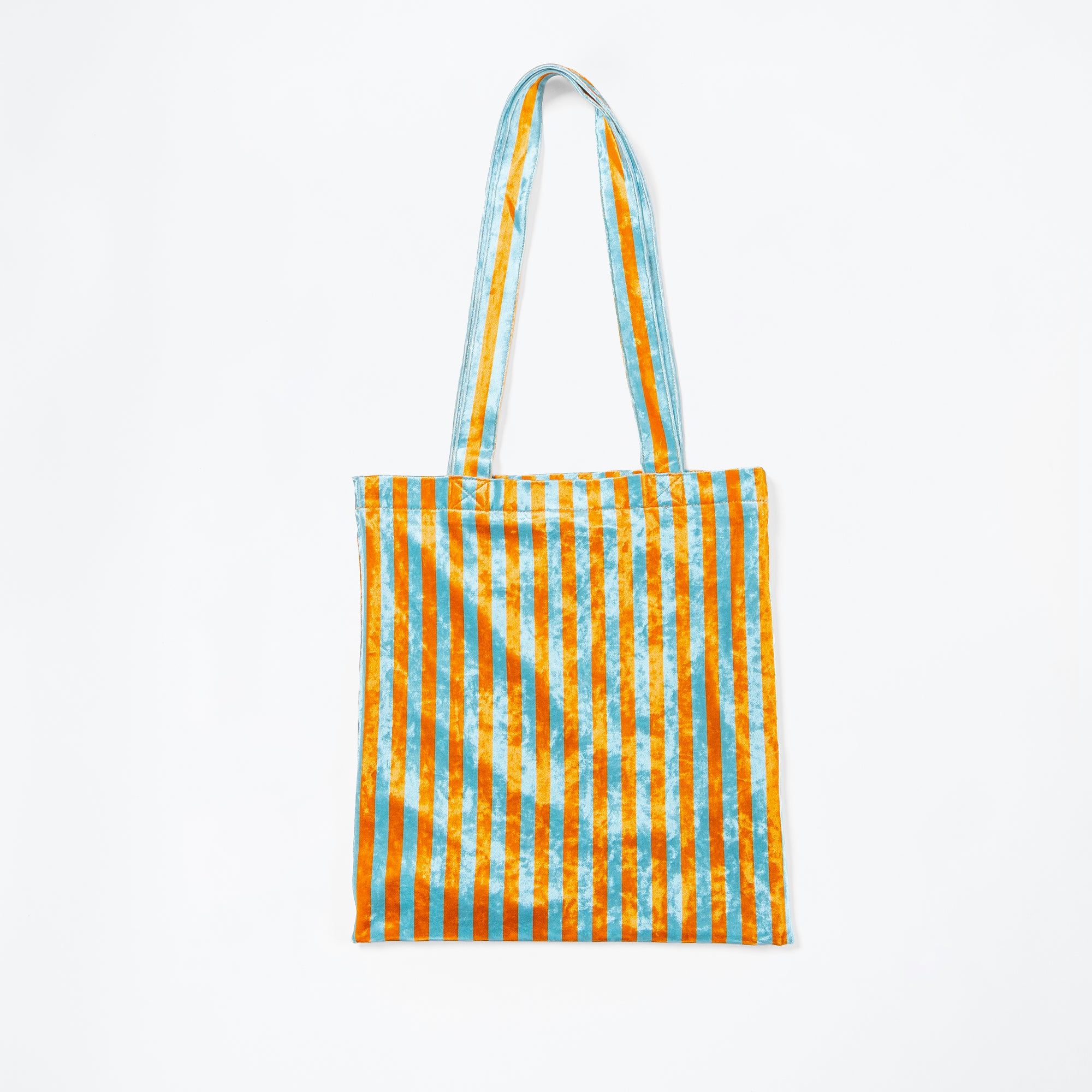 【Online limited 】printed tote bag (Orange stripe)